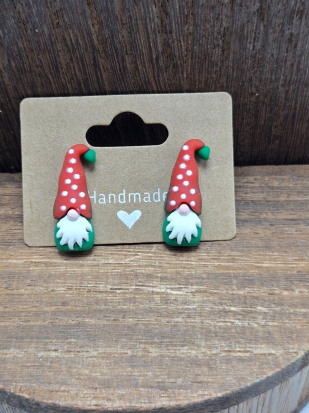NWT Garden Gnome Holiday Earrings Pierced Mythical Creature Stud Jewelry